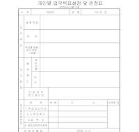 개인별업무목표설정판정 개인별업무목표설정판정